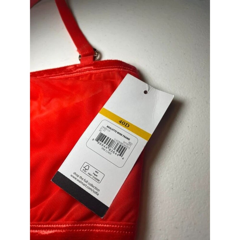 Red underwire bralette 40D - Picture 2 of 4